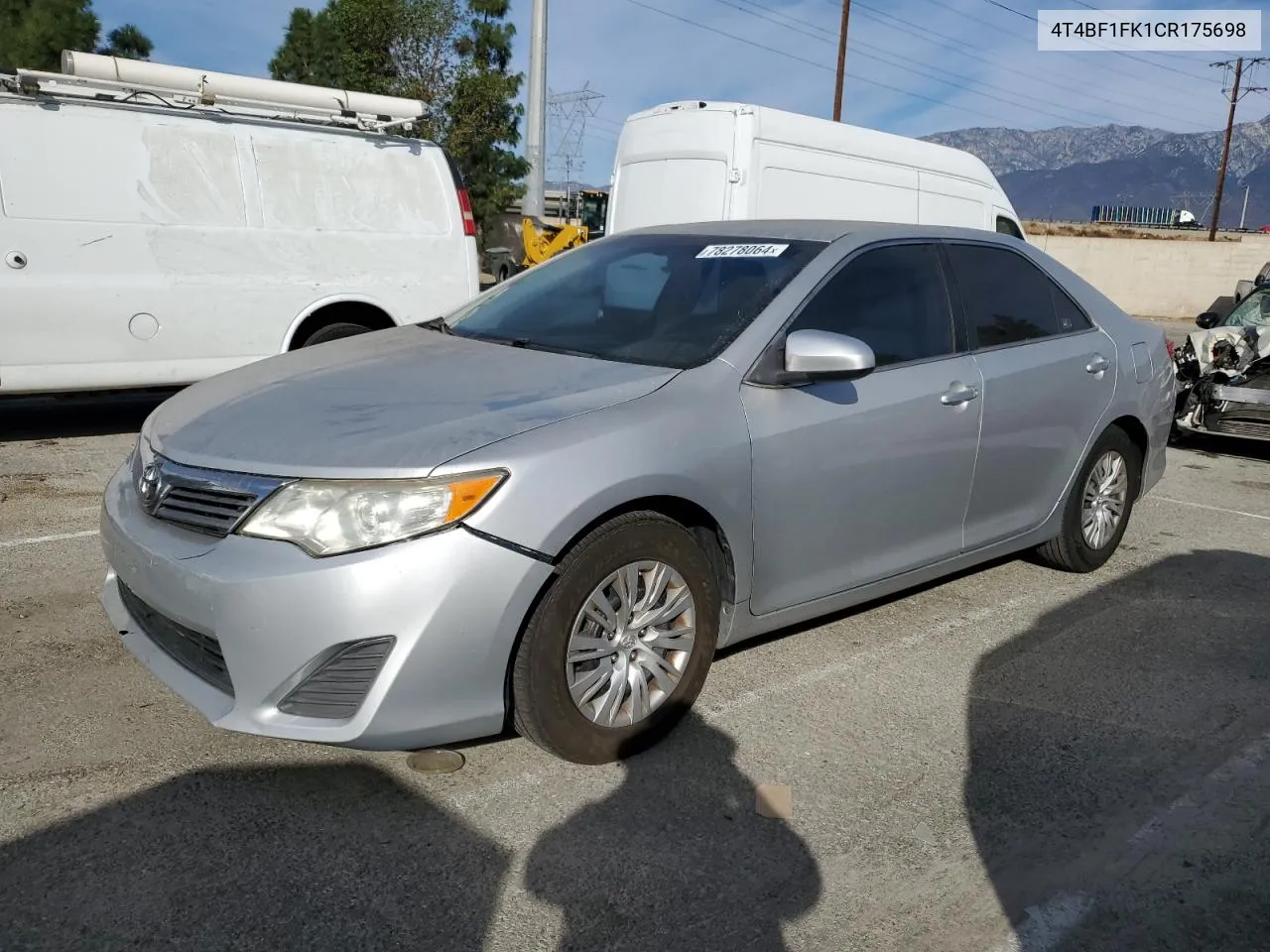 2012 Toyota Camry Base VIN: 4T4BF1FK1CR175698 Lot: 78278064