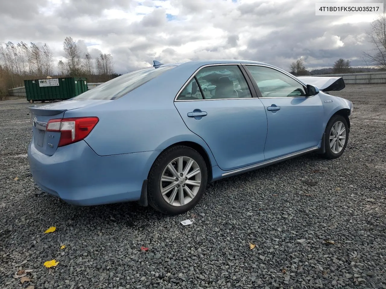 2012 Toyota Camry Hybrid VIN: 4T1BD1FK5CU035217 Lot: 78282524