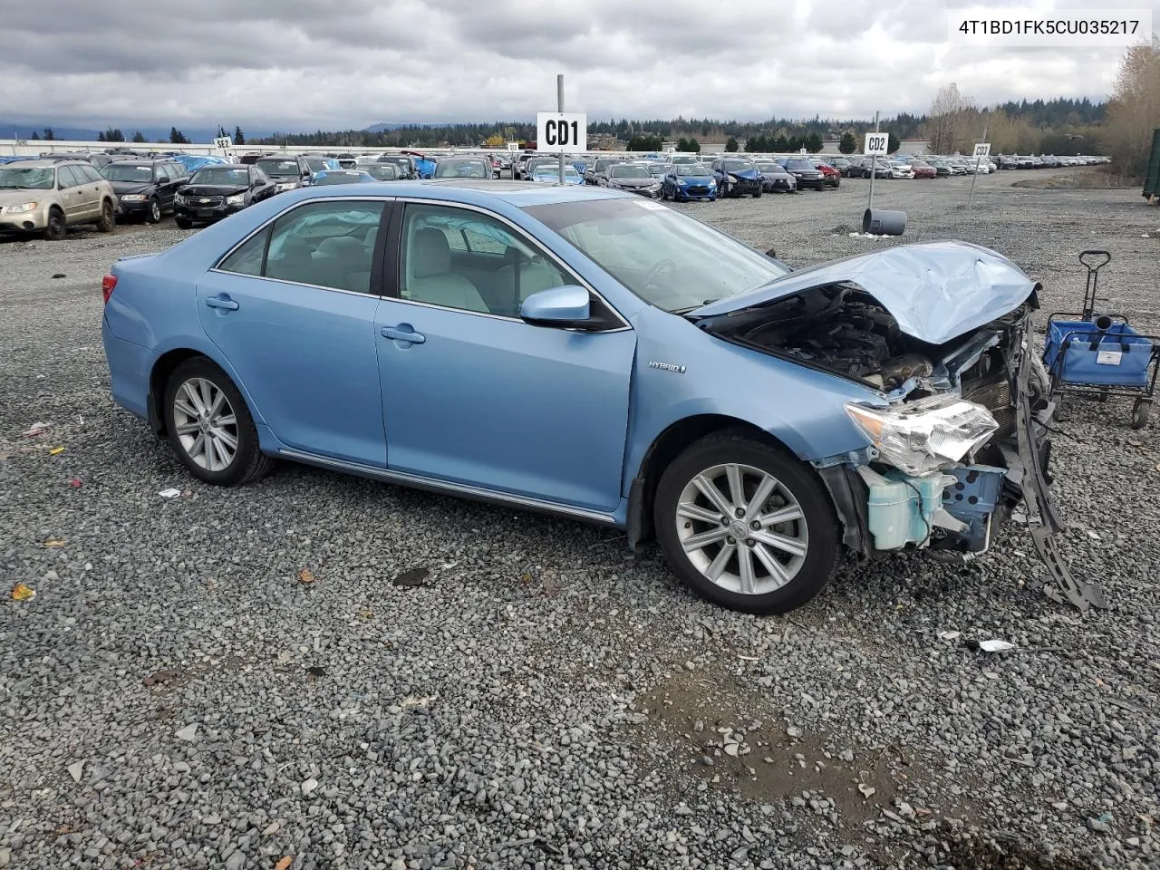 2012 Toyota Camry Hybrid VIN: 4T1BD1FK5CU035217 Lot: 78282524