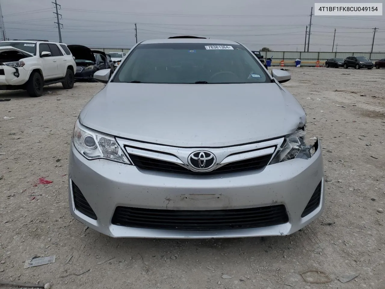 2012 Toyota Camry Base VIN: 4T1BF1FK8CU049154 Lot: 78381364