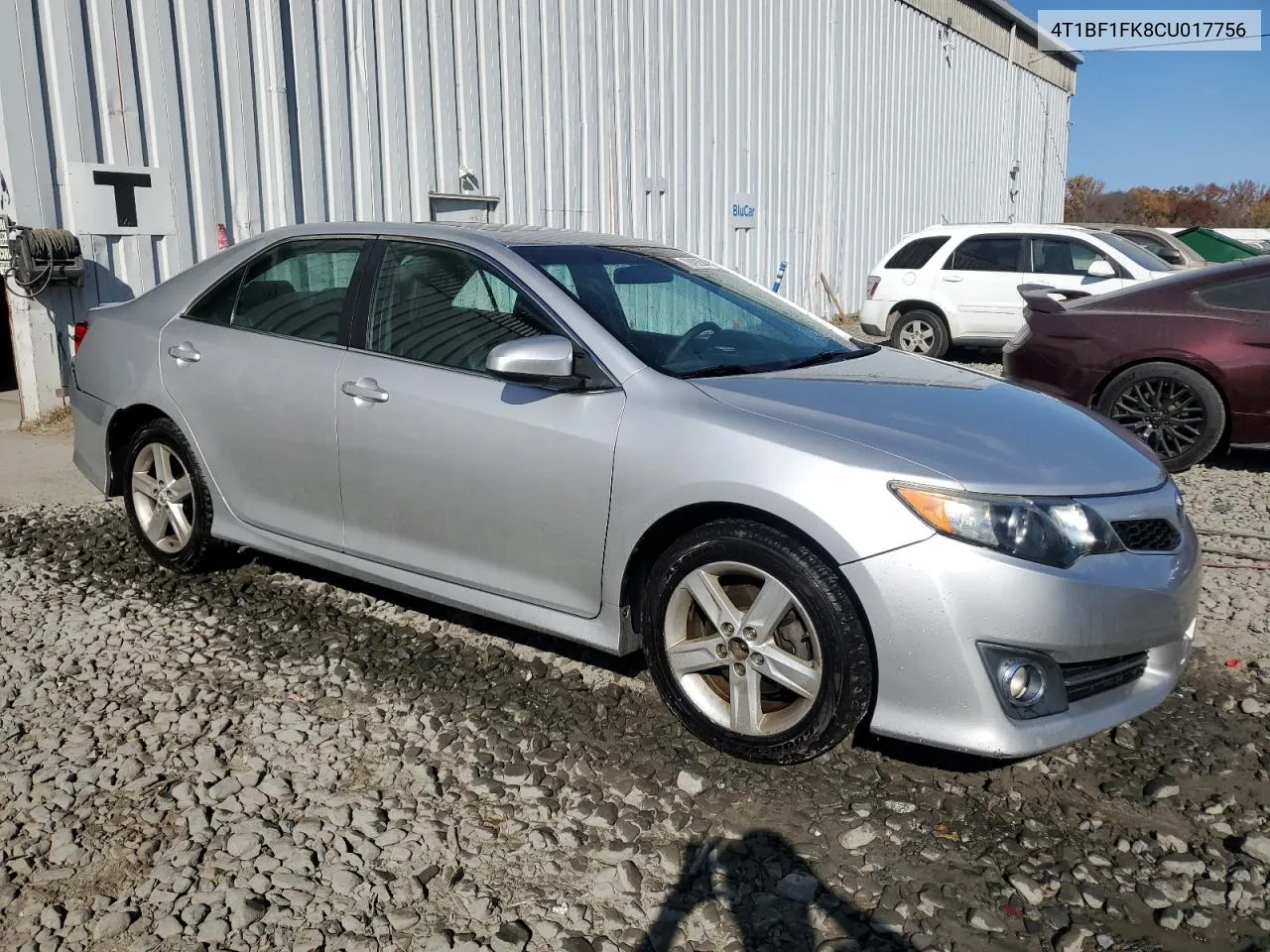 2012 Toyota Camry Base VIN: 4T1BF1FK8CU017756 Lot: 78492584