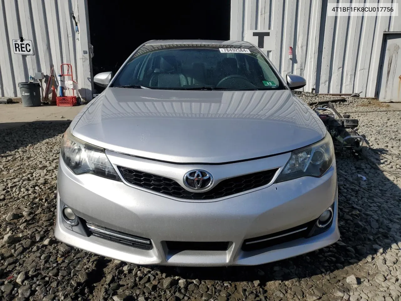 4T1BF1FK8CU017756 2012 Toyota Camry Base