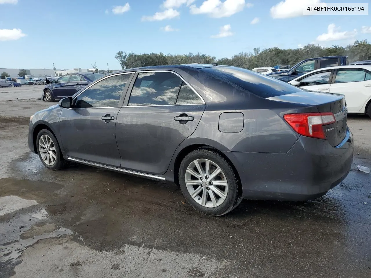 2012 Toyota Camry Base VIN: 4T4BF1FK0CR165194 Lot: 78530904