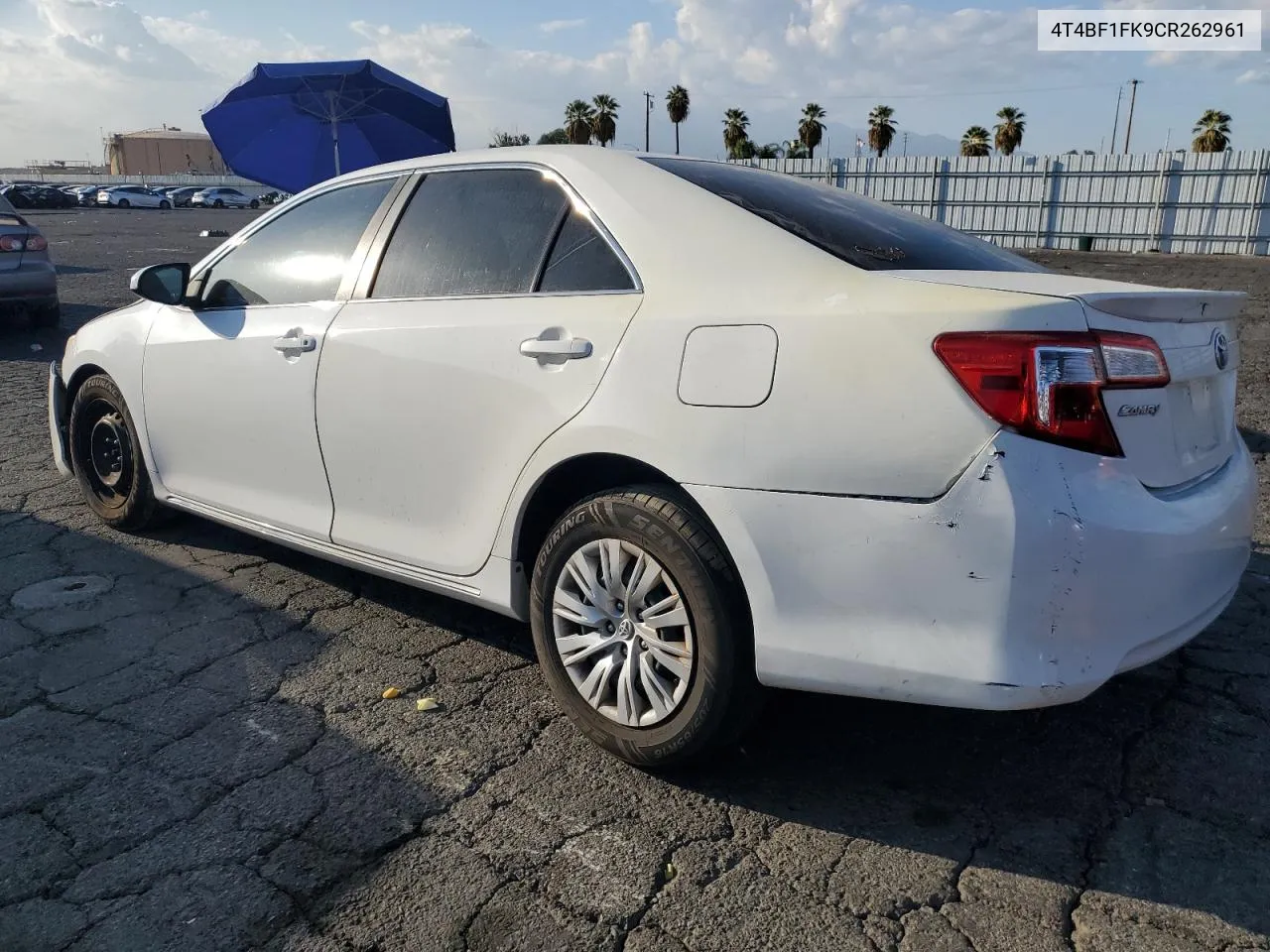 2012 Toyota Camry Base VIN: 4T4BF1FK9CR262961 Lot: 78541834