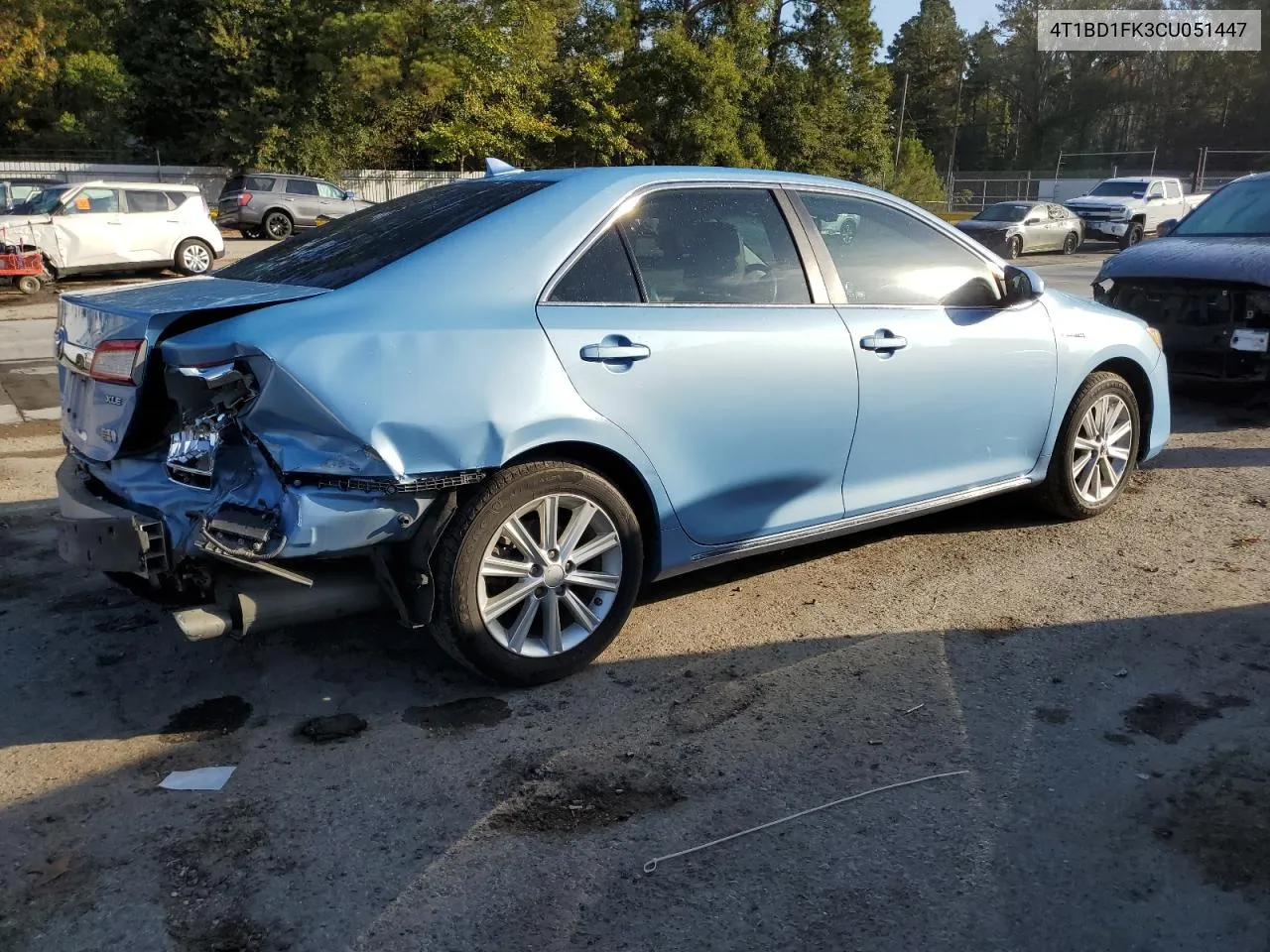 2012 Toyota Camry Hybrid VIN: 4T1BD1FK3CU051447 Lot: 78599484