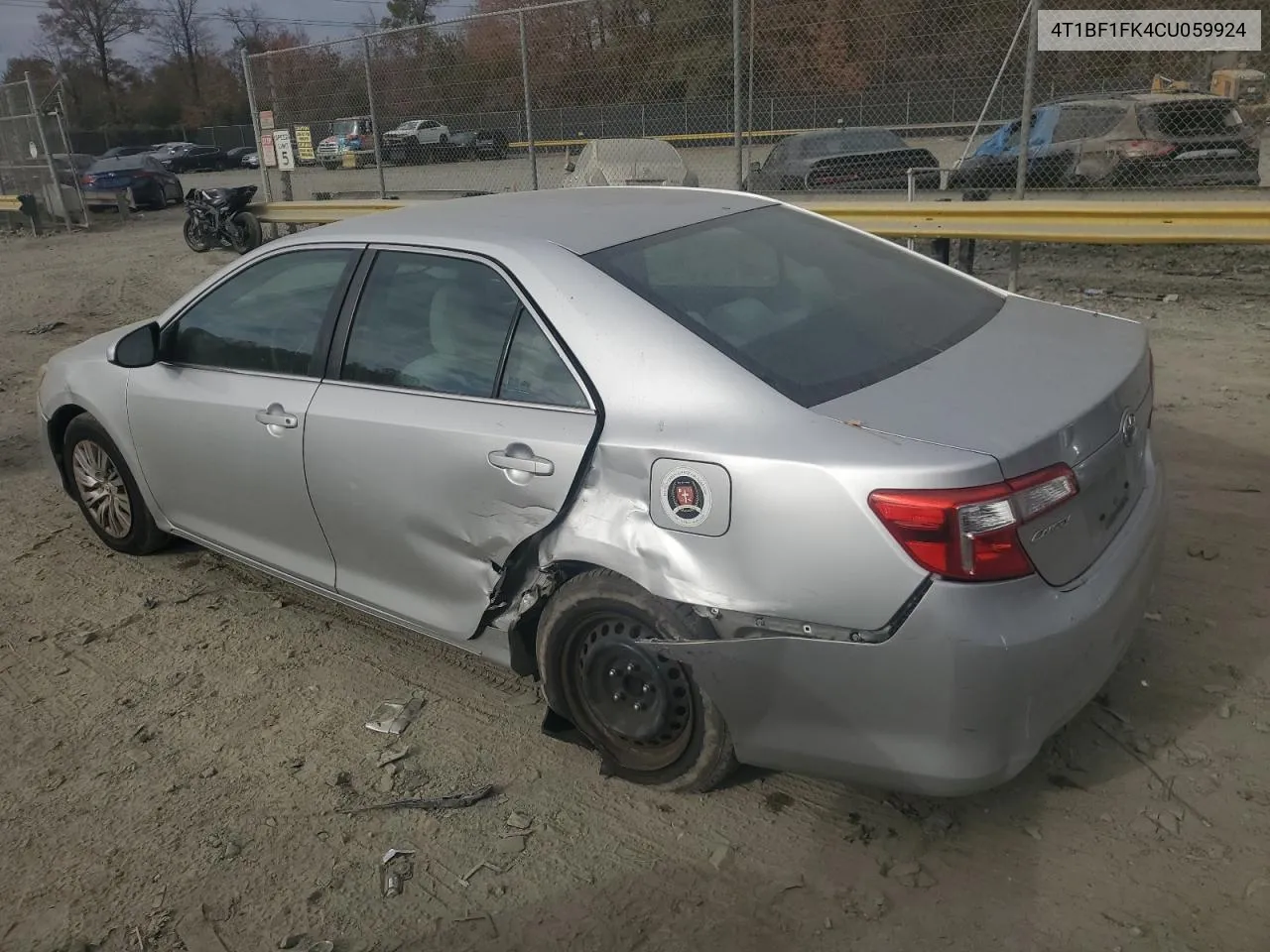 2012 Toyota Camry Base VIN: 4T1BF1FK4CU059924 Lot: 78658854