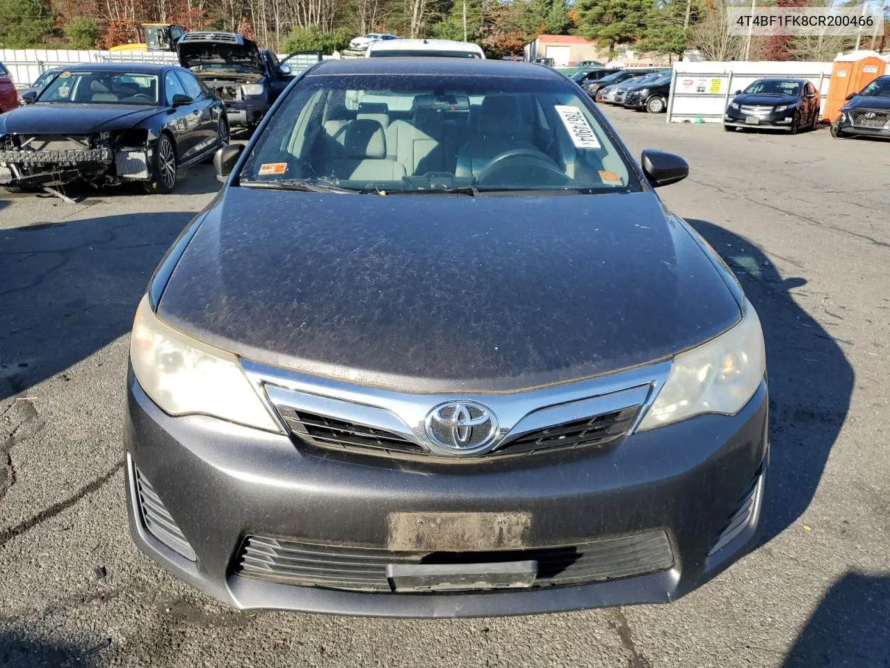 2012 Toyota Camry Base VIN: 4T4BF1FK8CR200466 Lot: 78674904