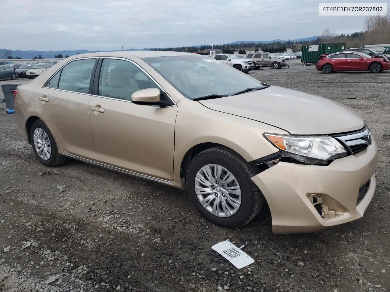 2012 Toyota Camry Base VIN: 4T4BF1FK7CR237802 Lot: 78723694