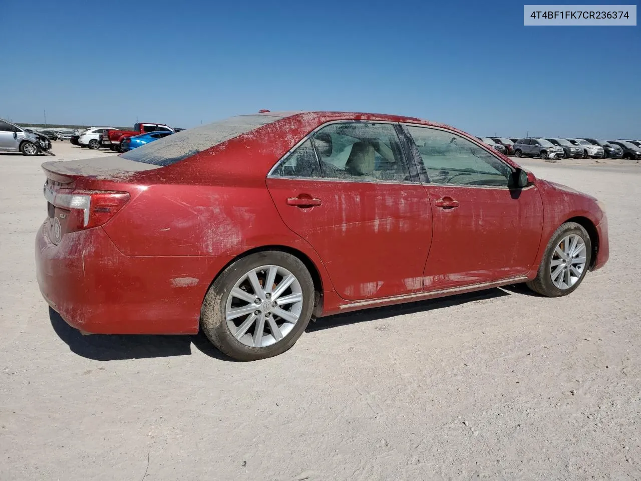 4T4BF1FK7CR236374 2012 Toyota Camry Base