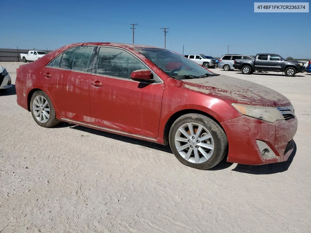 4T4BF1FK7CR236374 2012 Toyota Camry Base