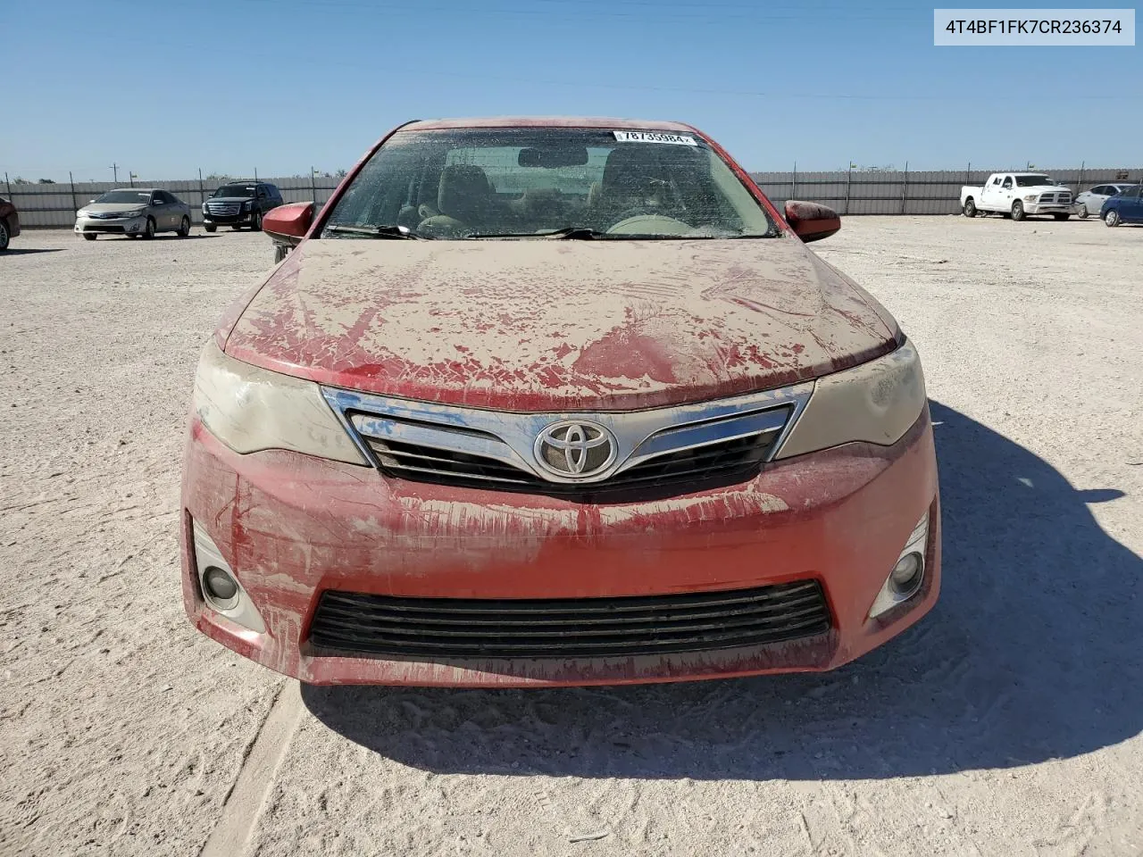 2012 Toyota Camry Base VIN: 4T4BF1FK7CR236374 Lot: 78735984