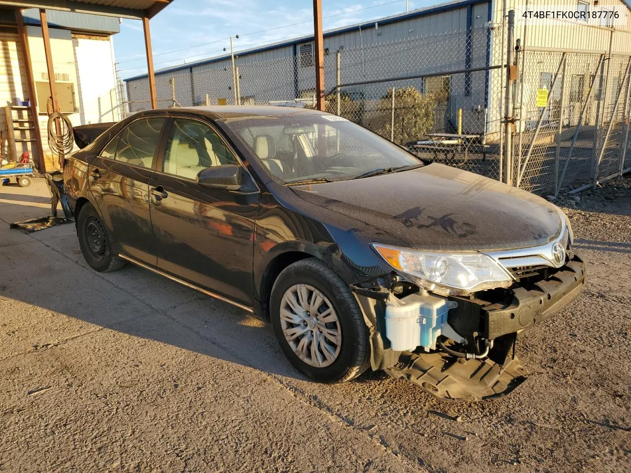 2012 Toyota Camry Base VIN: 4T4BF1FK0CR187776 Lot: 79045034