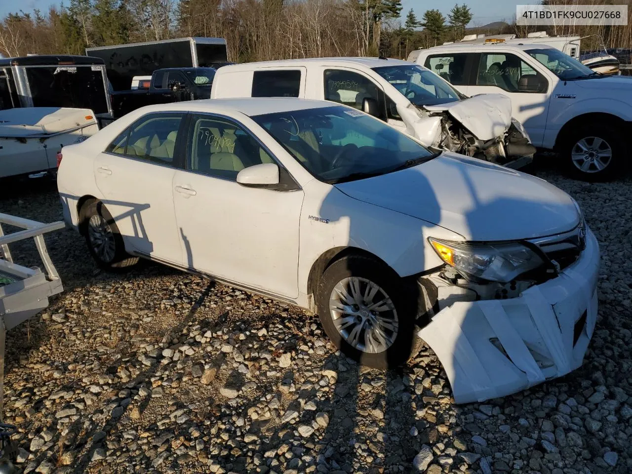 2012 Toyota Camry Hybrid VIN: 4T1BD1FK9CU027668 Lot: 79091804