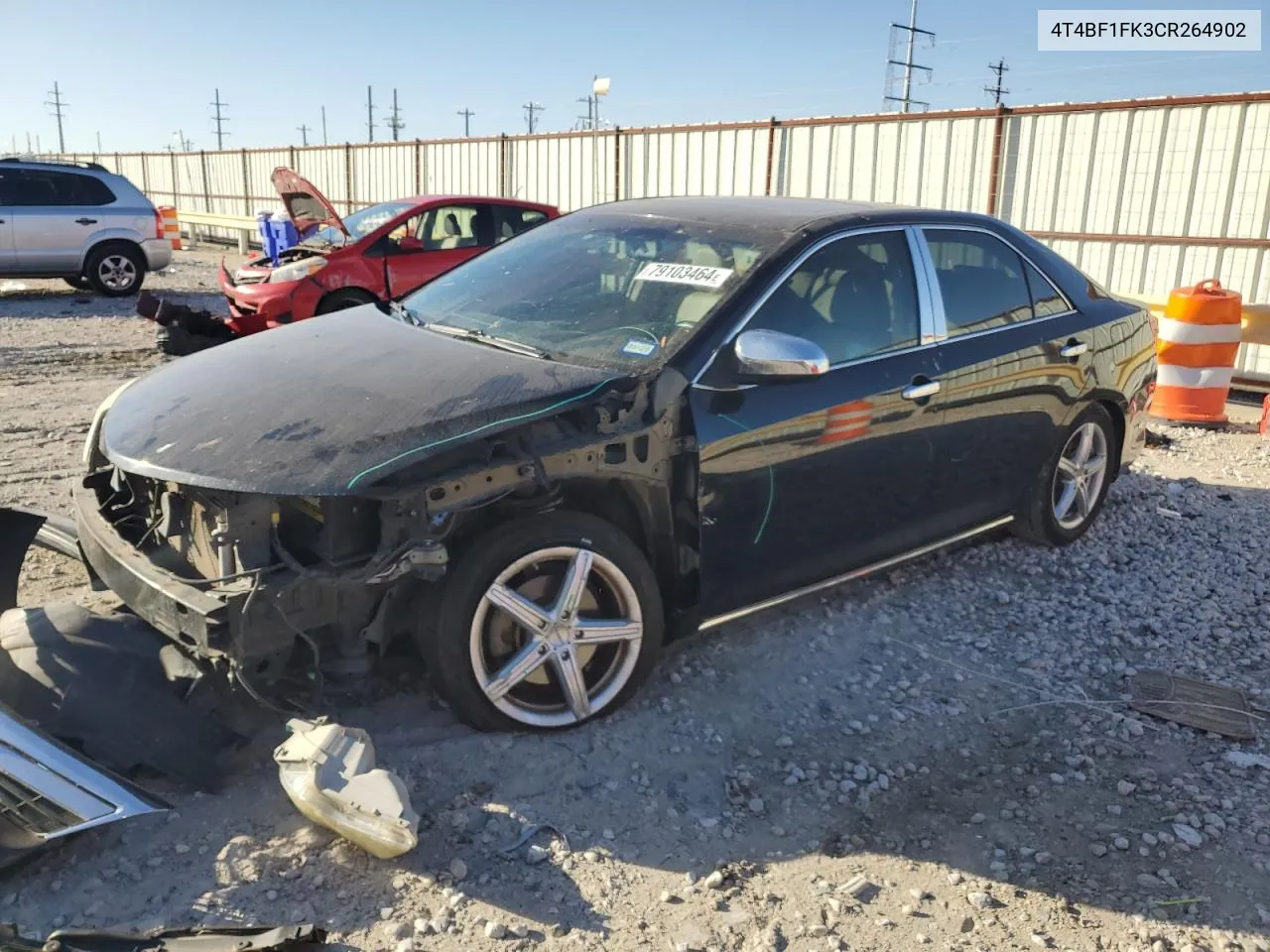 2012 Toyota Camry Base VIN: 4T4BF1FK3CR264902 Lot: 79103464