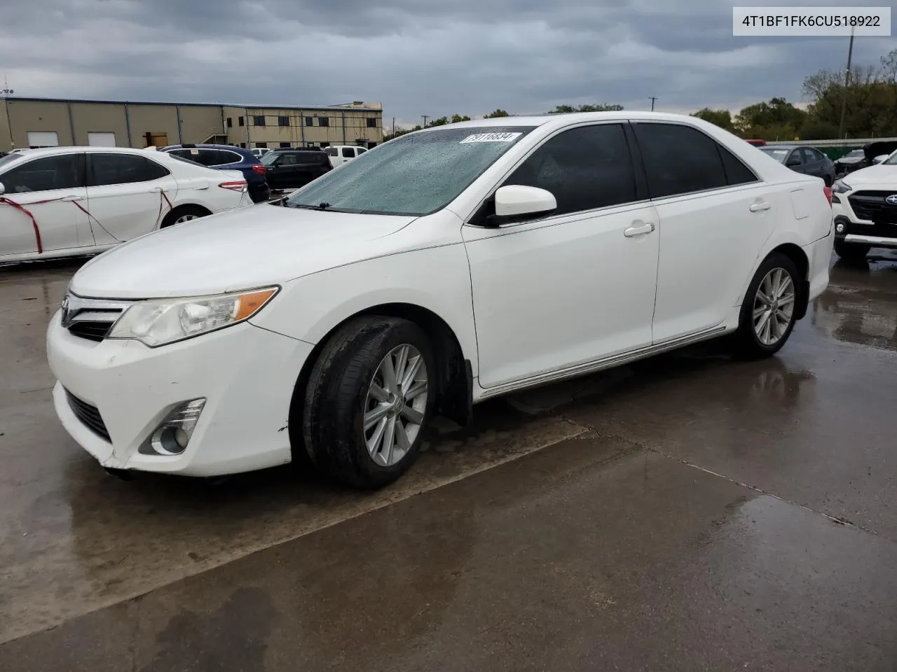 2012 Toyota Camry Base VIN: 4T1BF1FK6CU518922 Lot: 79116834