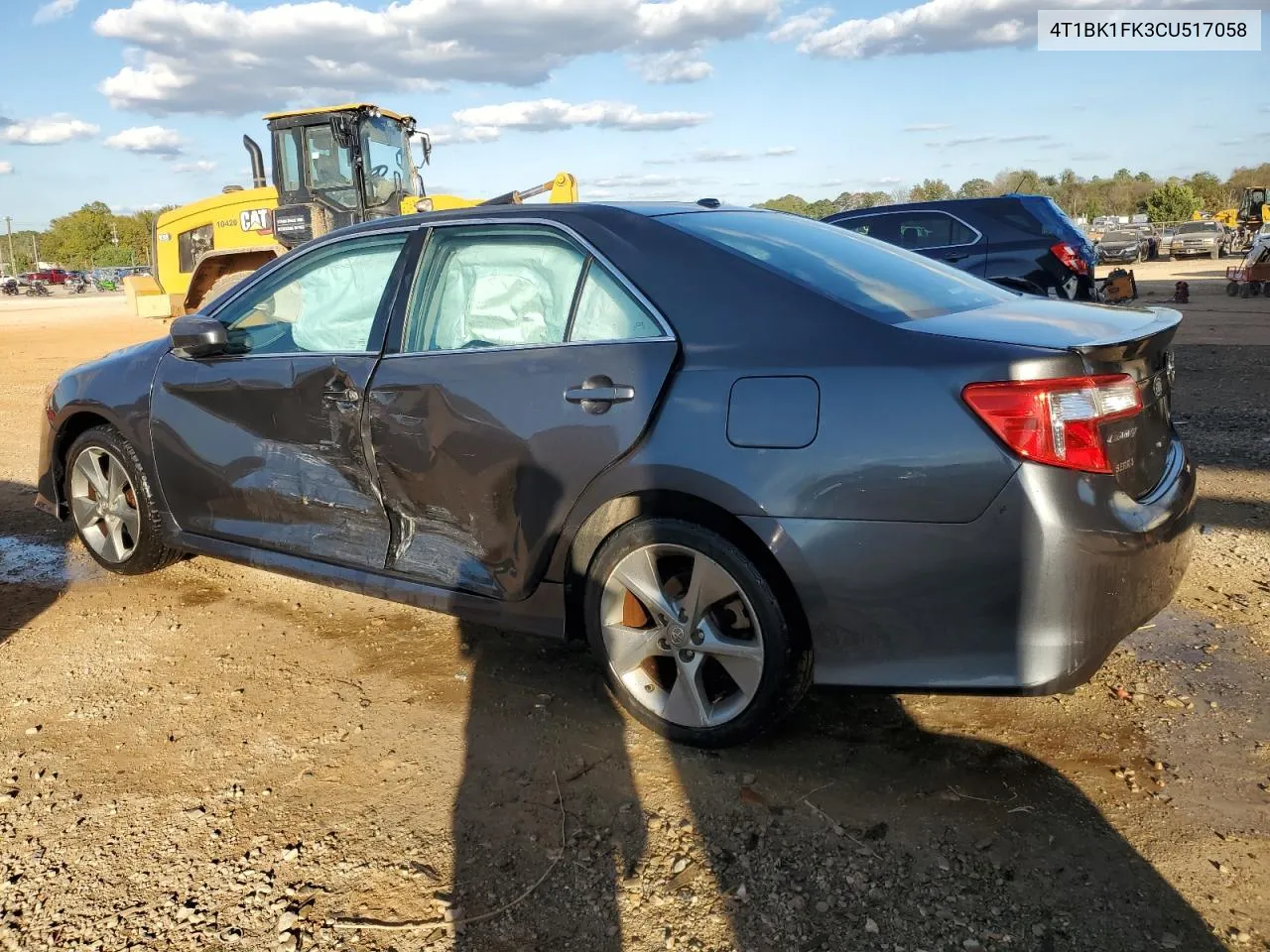 2012 Toyota Camry Se VIN: 4T1BK1FK3CU517058 Lot: 79502154