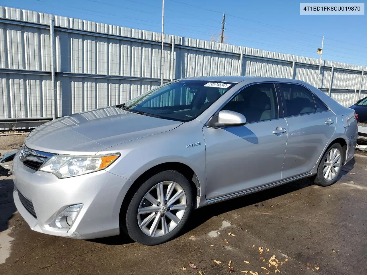 2012 Toyota Camry Hybrid VIN: 4T1BD1FK8CU019870 Lot: 79574604