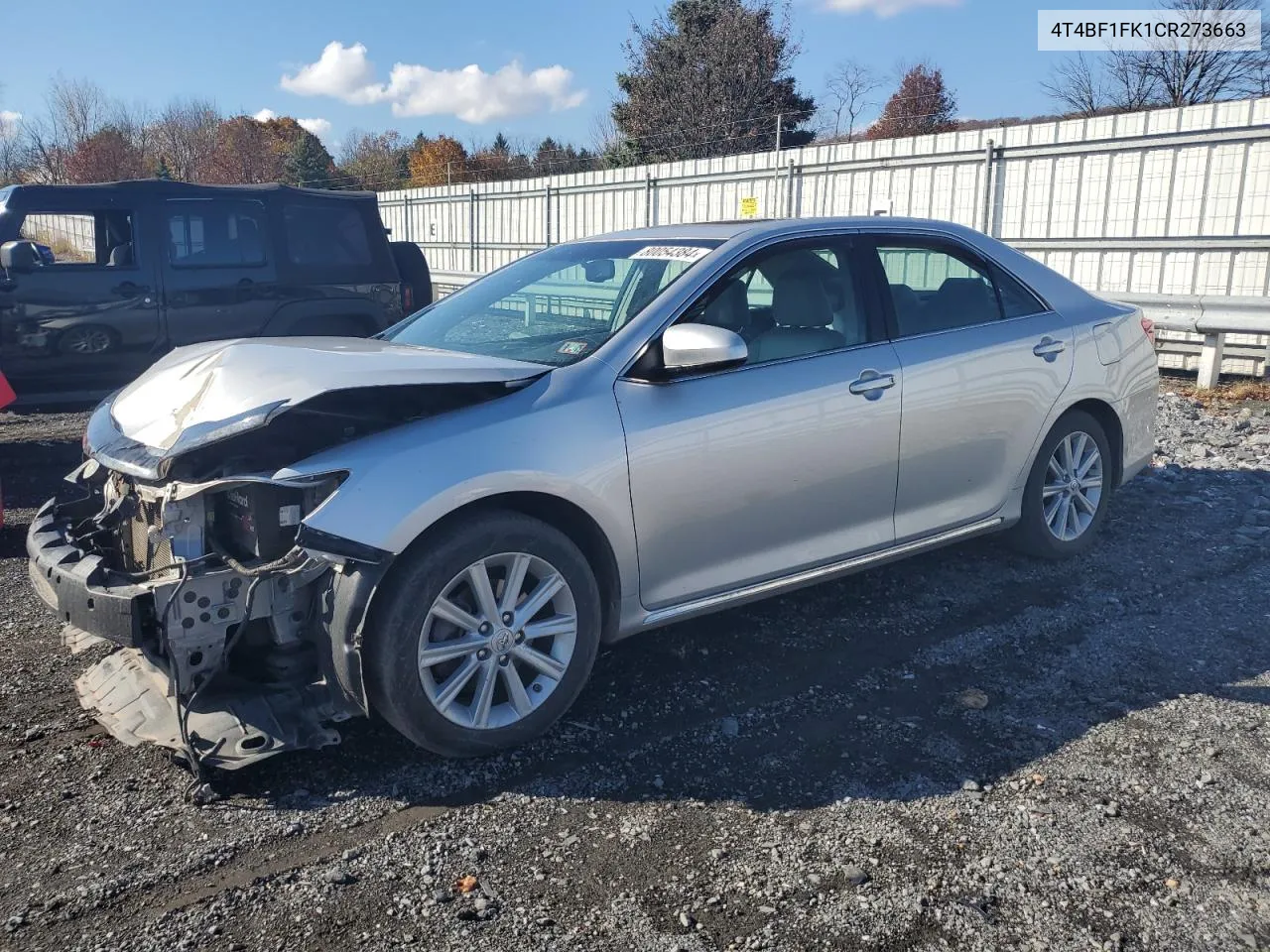 2012 Toyota Camry Base VIN: 4T4BF1FK1CR273663 Lot: 80054384