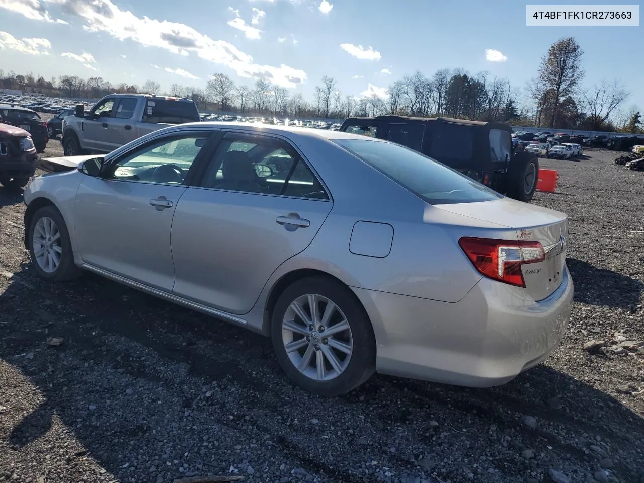 2012 Toyota Camry Base VIN: 4T4BF1FK1CR273663 Lot: 80054384