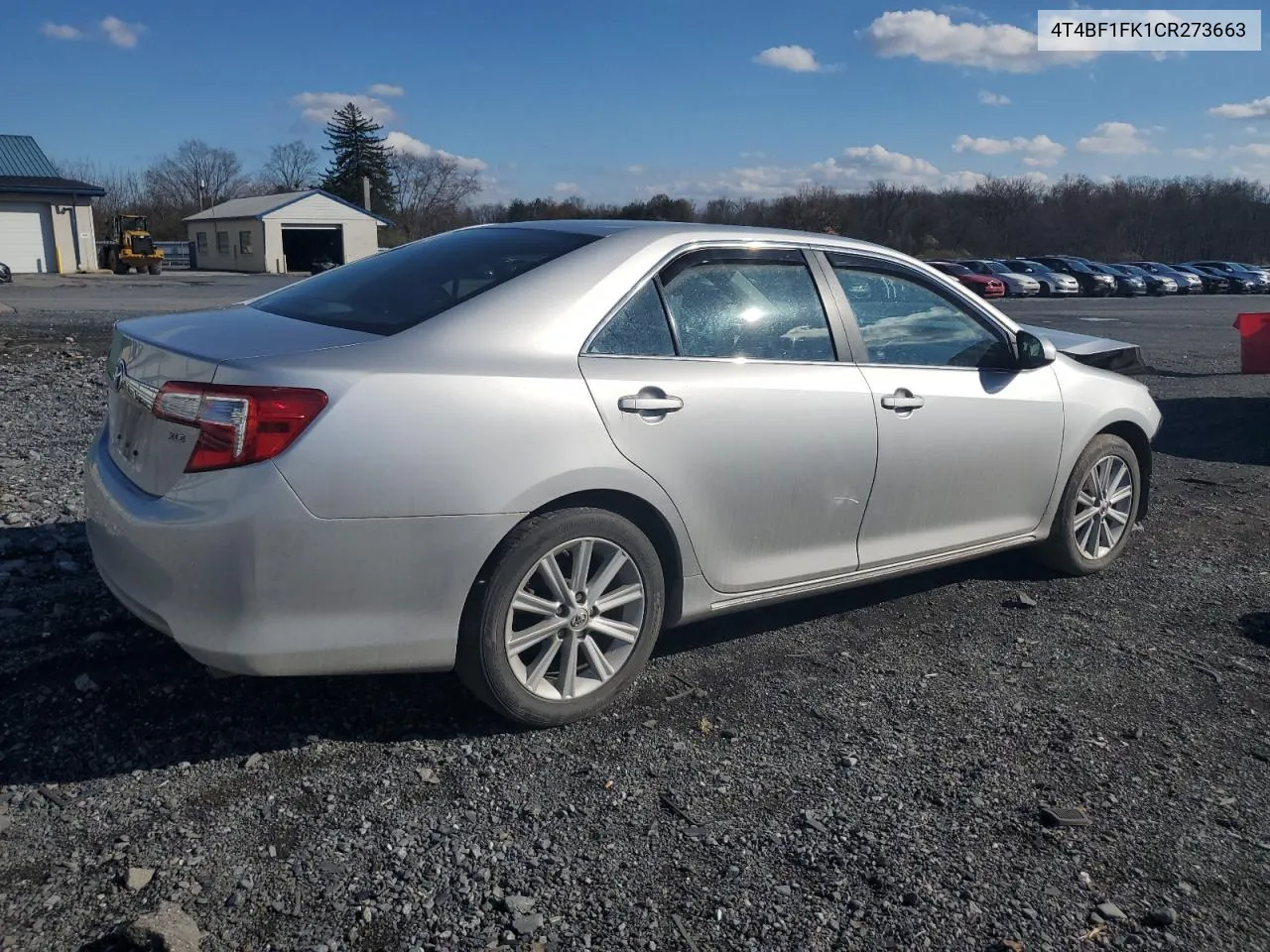 2012 Toyota Camry Base VIN: 4T4BF1FK1CR273663 Lot: 80054384