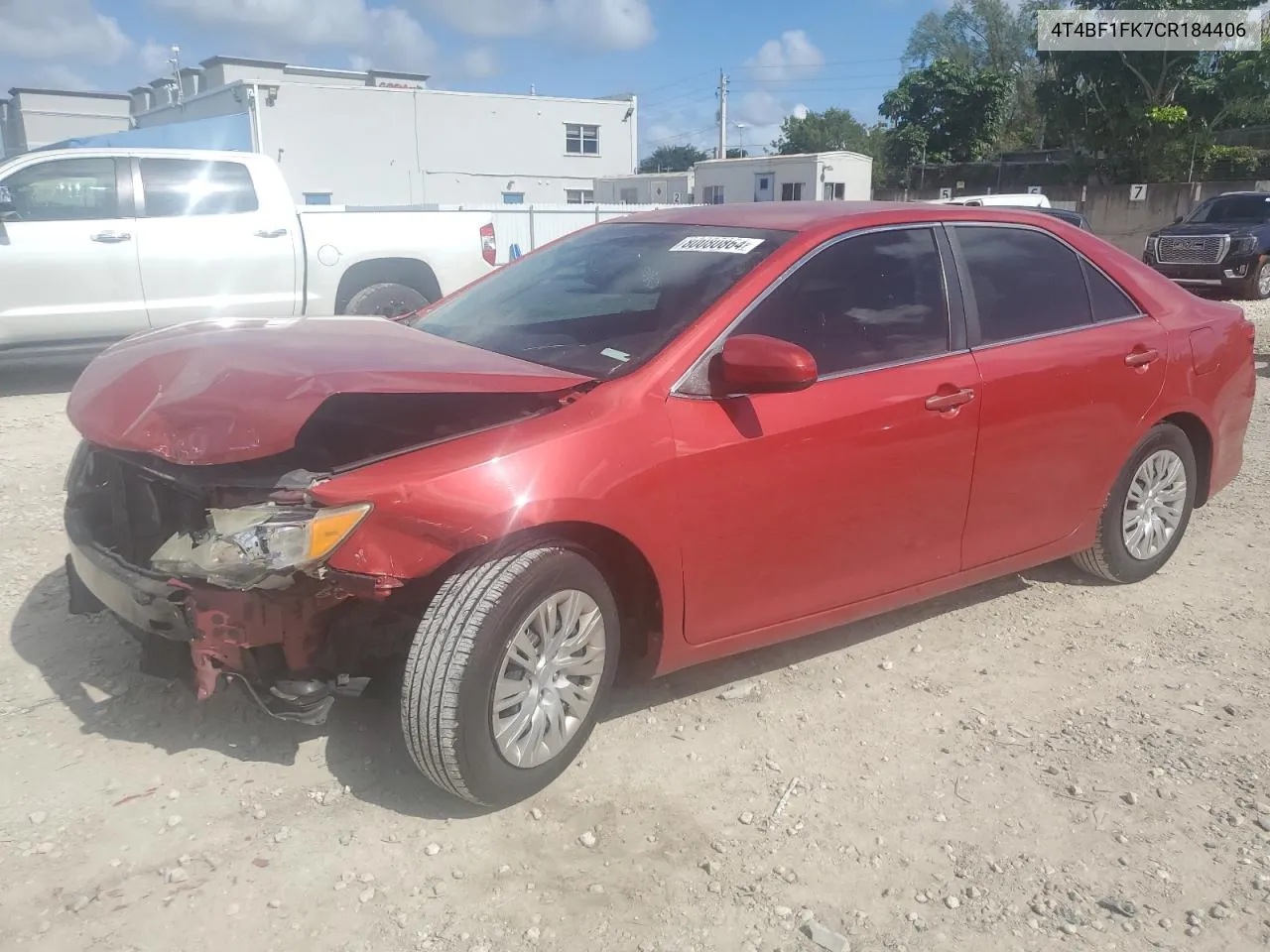 2012 Toyota Camry Base VIN: 4T4BF1FK7CR184406 Lot: 80080864