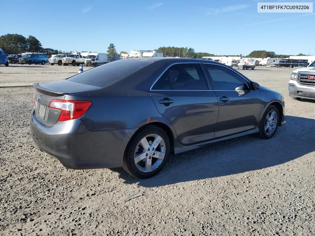 2012 Toyota Camry Base VIN: 4T1BF1FK7CU092206 Lot: 80245434