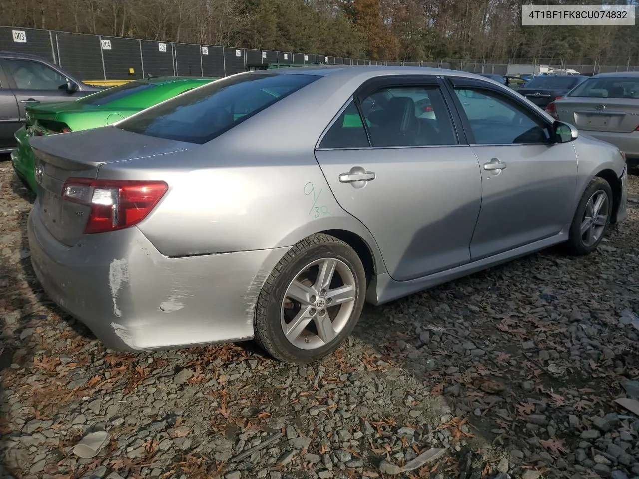 2012 Toyota Camry Base VIN: 4T1BF1FK8CU074832 Lot: 80274584