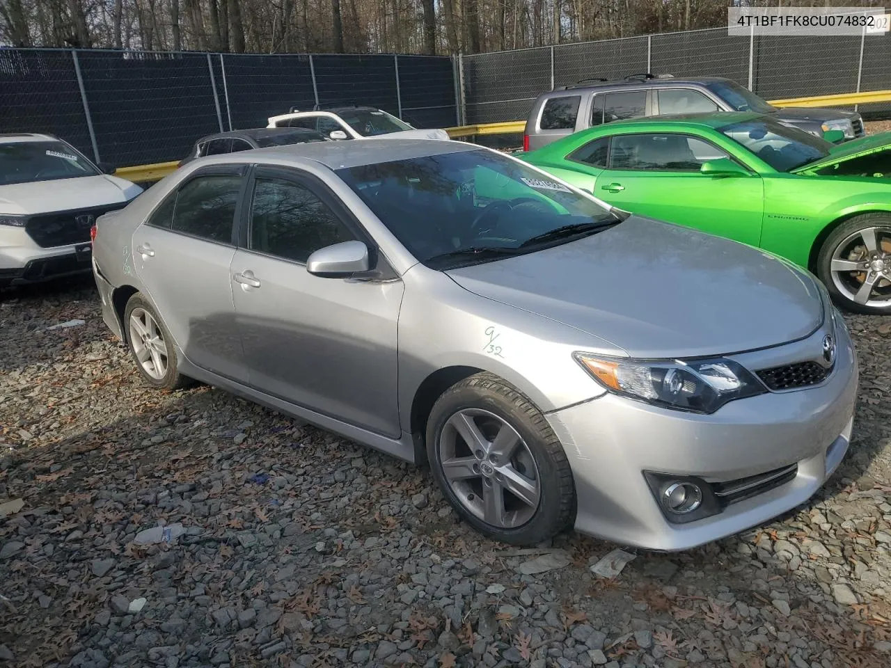 2012 Toyota Camry Base VIN: 4T1BF1FK8CU074832 Lot: 80274584