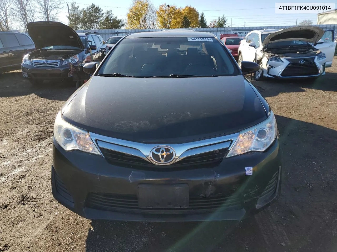 2012 Toyota Camry Base VIN: 4T1BF1FK4CU091014 Lot: 80311244