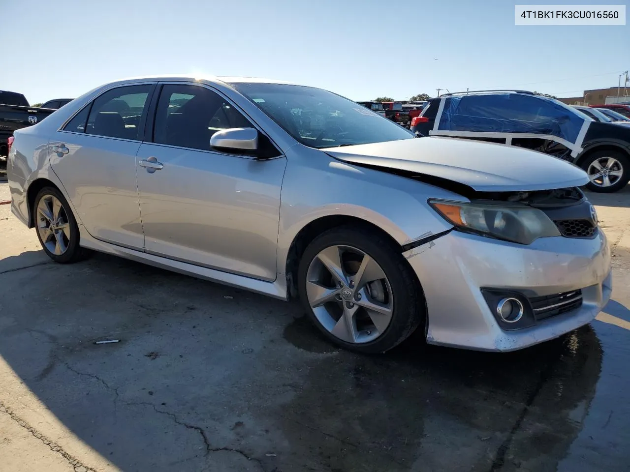 2012 Toyota Camry Se VIN: 4T1BK1FK3CU016560 Lot: 80472504