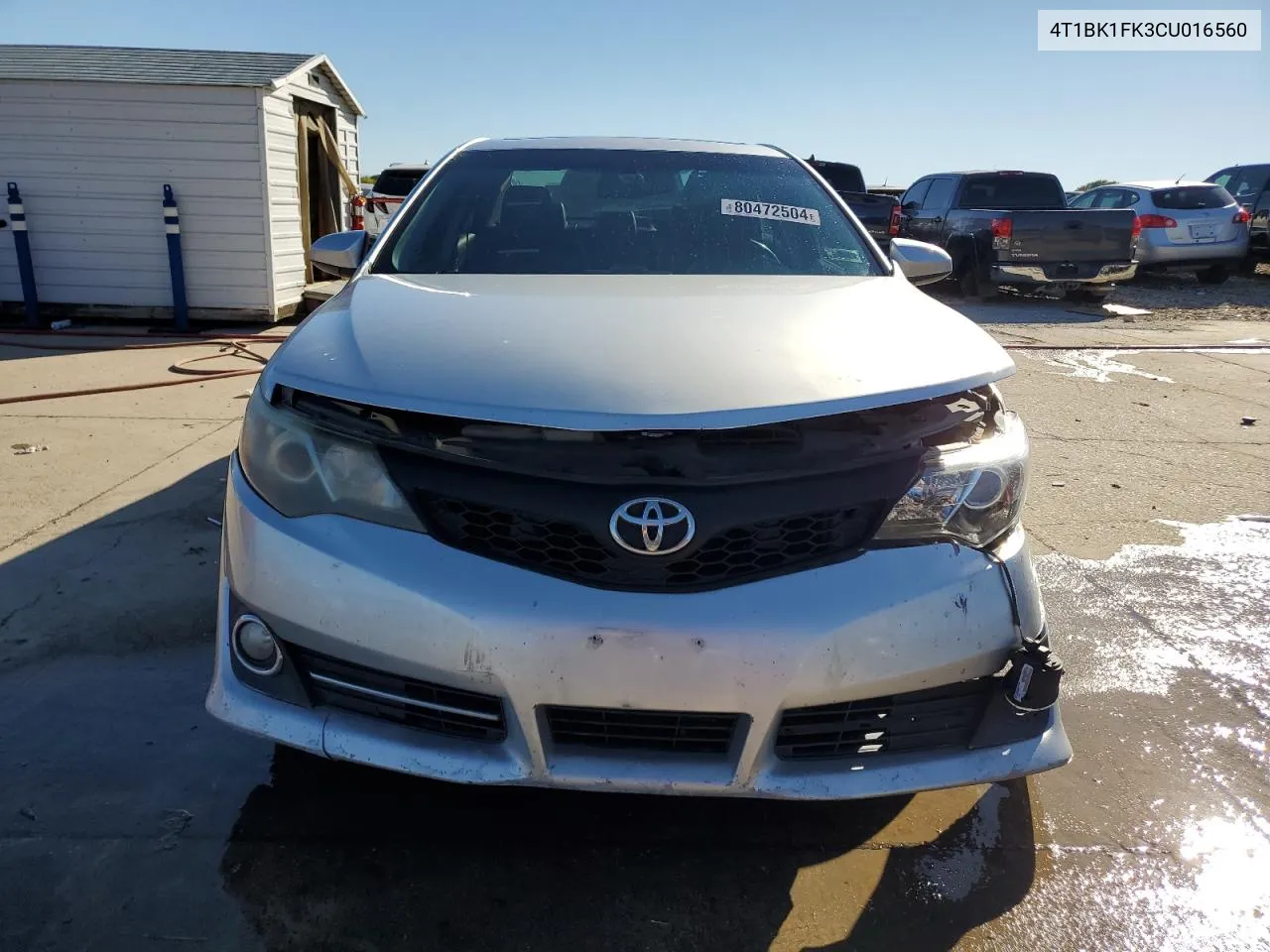 2012 Toyota Camry Se VIN: 4T1BK1FK3CU016560 Lot: 80472504