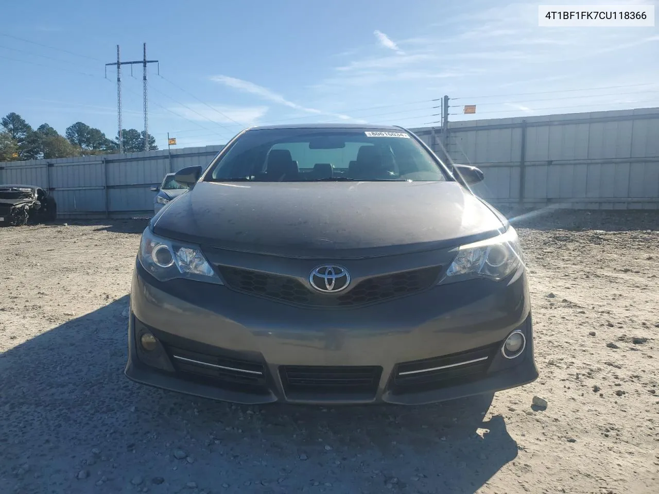 2012 Toyota Camry Base VIN: 4T1BF1FK7CU118366 Lot: 80616034