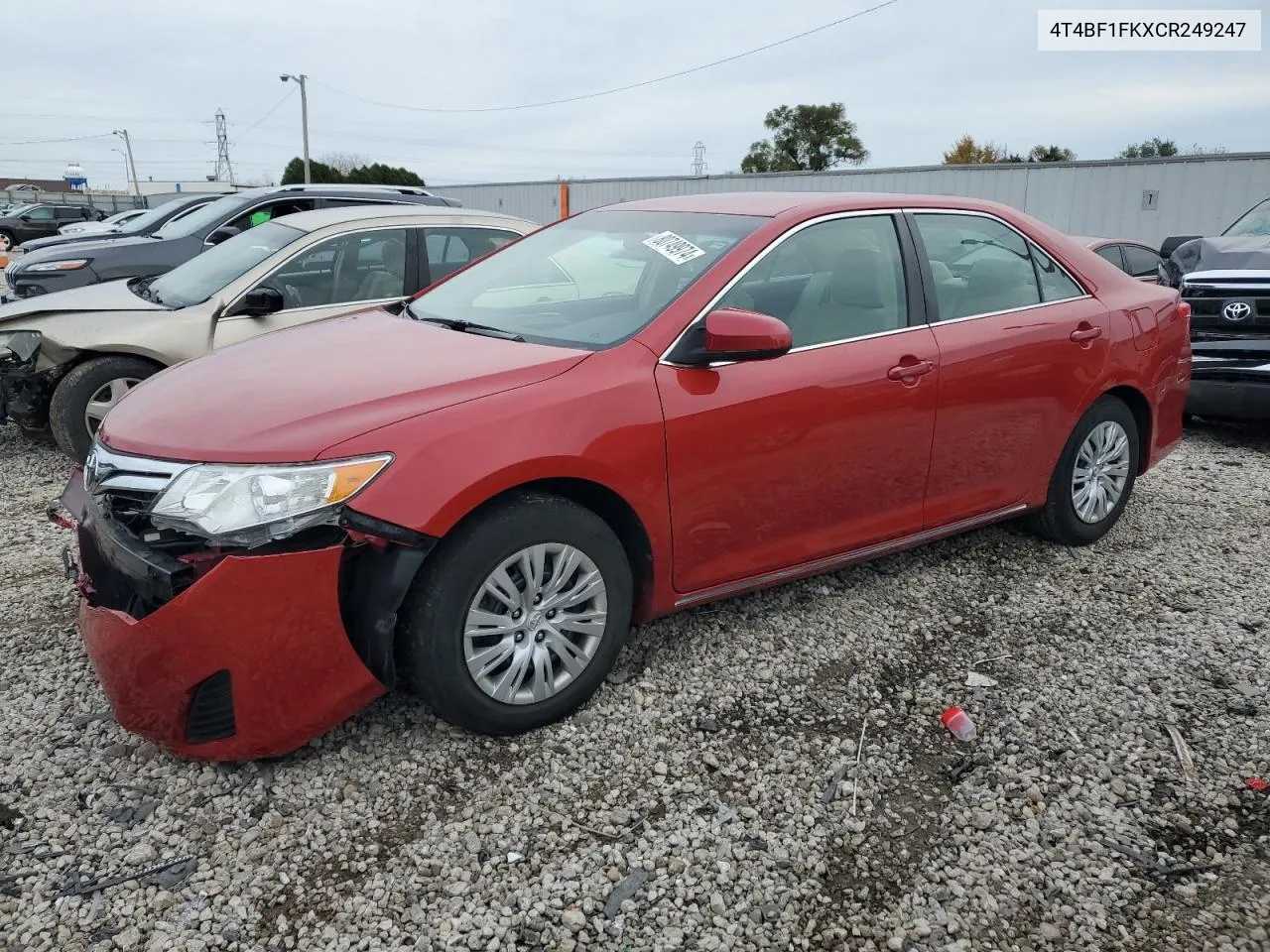 2012 Toyota Camry Base VIN: 4T4BF1FKXCR249247 Lot: 80749974