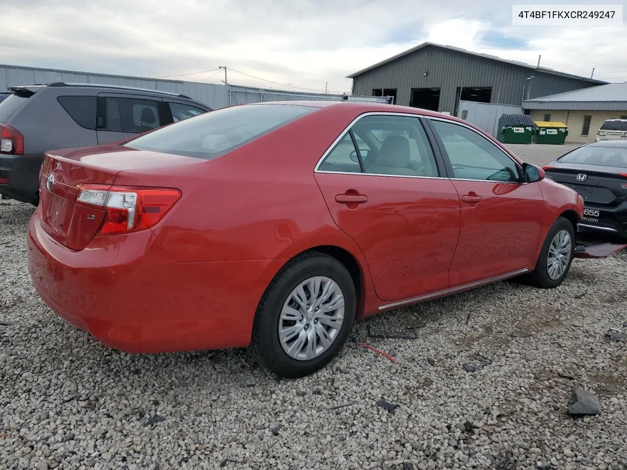 2012 Toyota Camry Base VIN: 4T4BF1FKXCR249247 Lot: 80749974