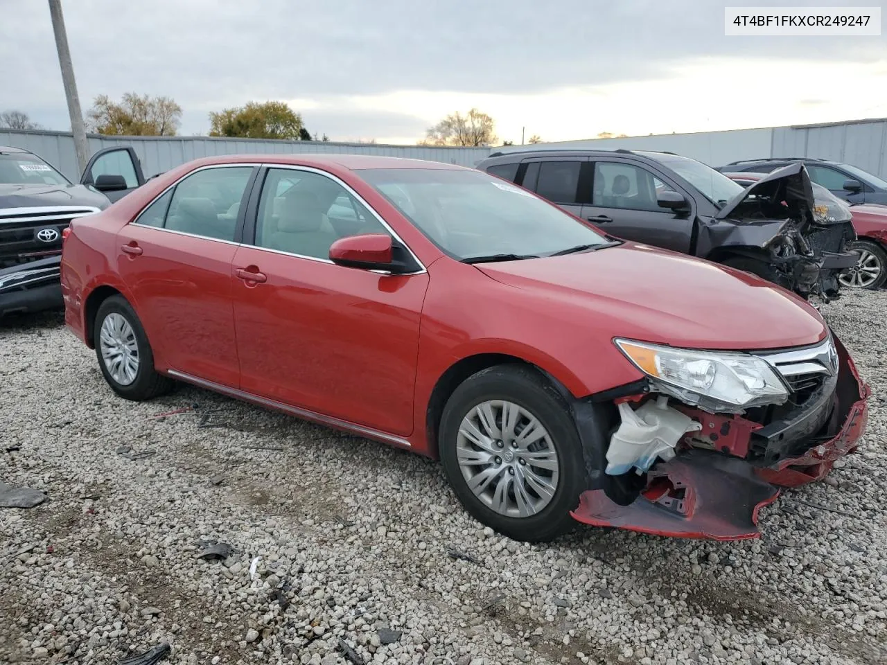 2012 Toyota Camry Base VIN: 4T4BF1FKXCR249247 Lot: 80749974