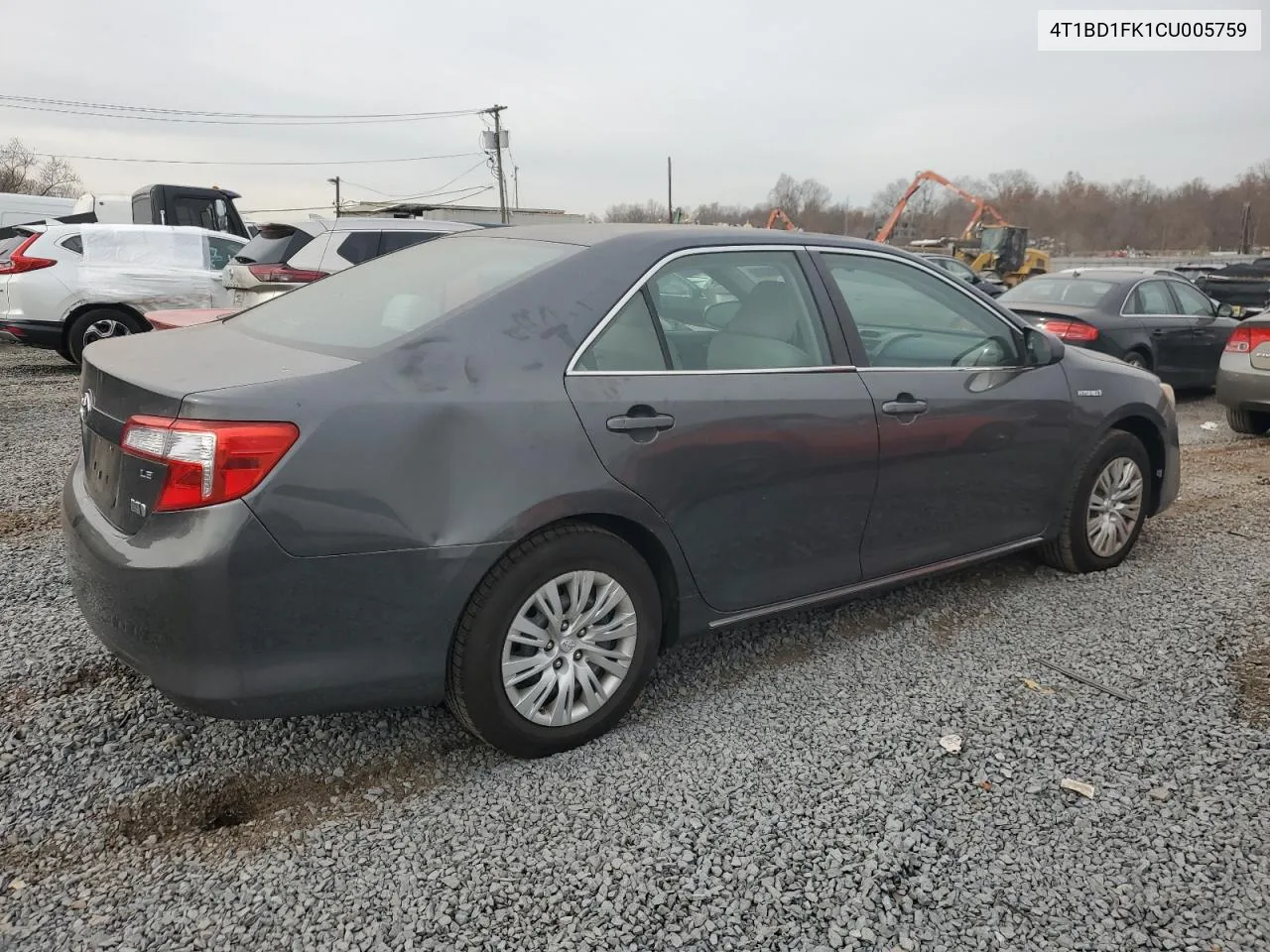 2012 Toyota Camry Hybrid VIN: 4T1BD1FK1CU005759 Lot: 80776554