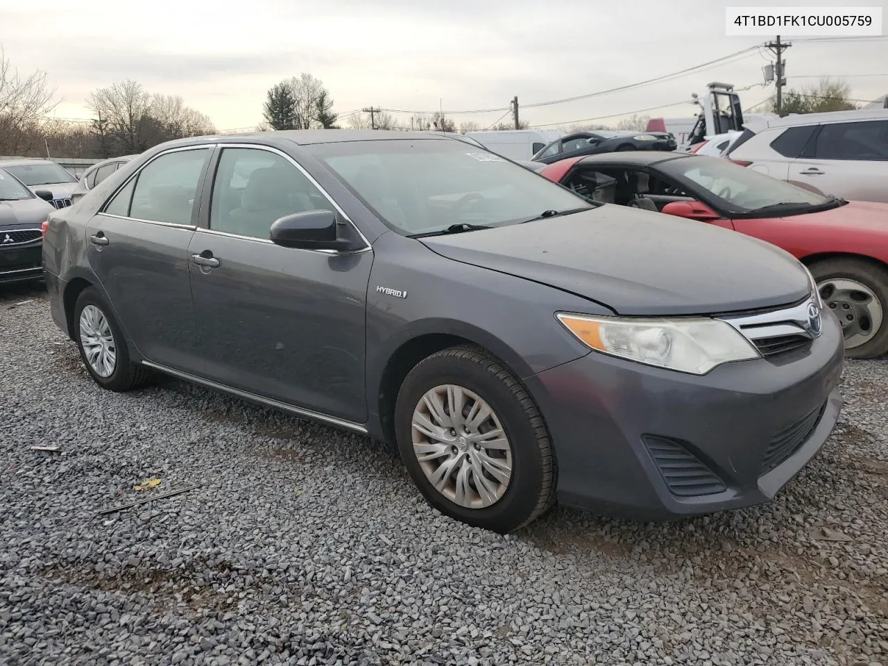 2012 Toyota Camry Hybrid VIN: 4T1BD1FK1CU005759 Lot: 80776554