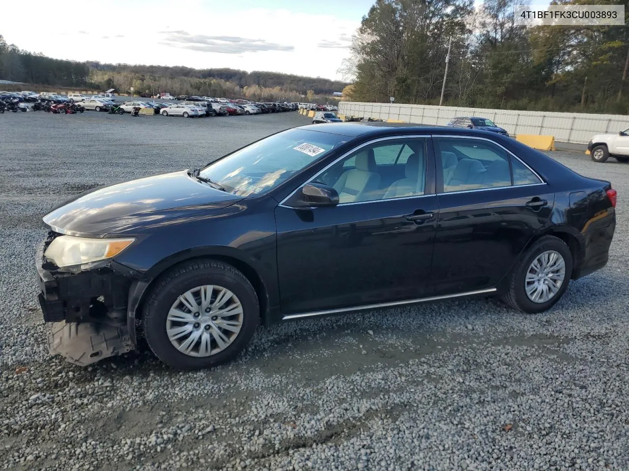 2012 Toyota Camry Base VIN: 4T1BF1FK3CU003893 Lot: 80881494