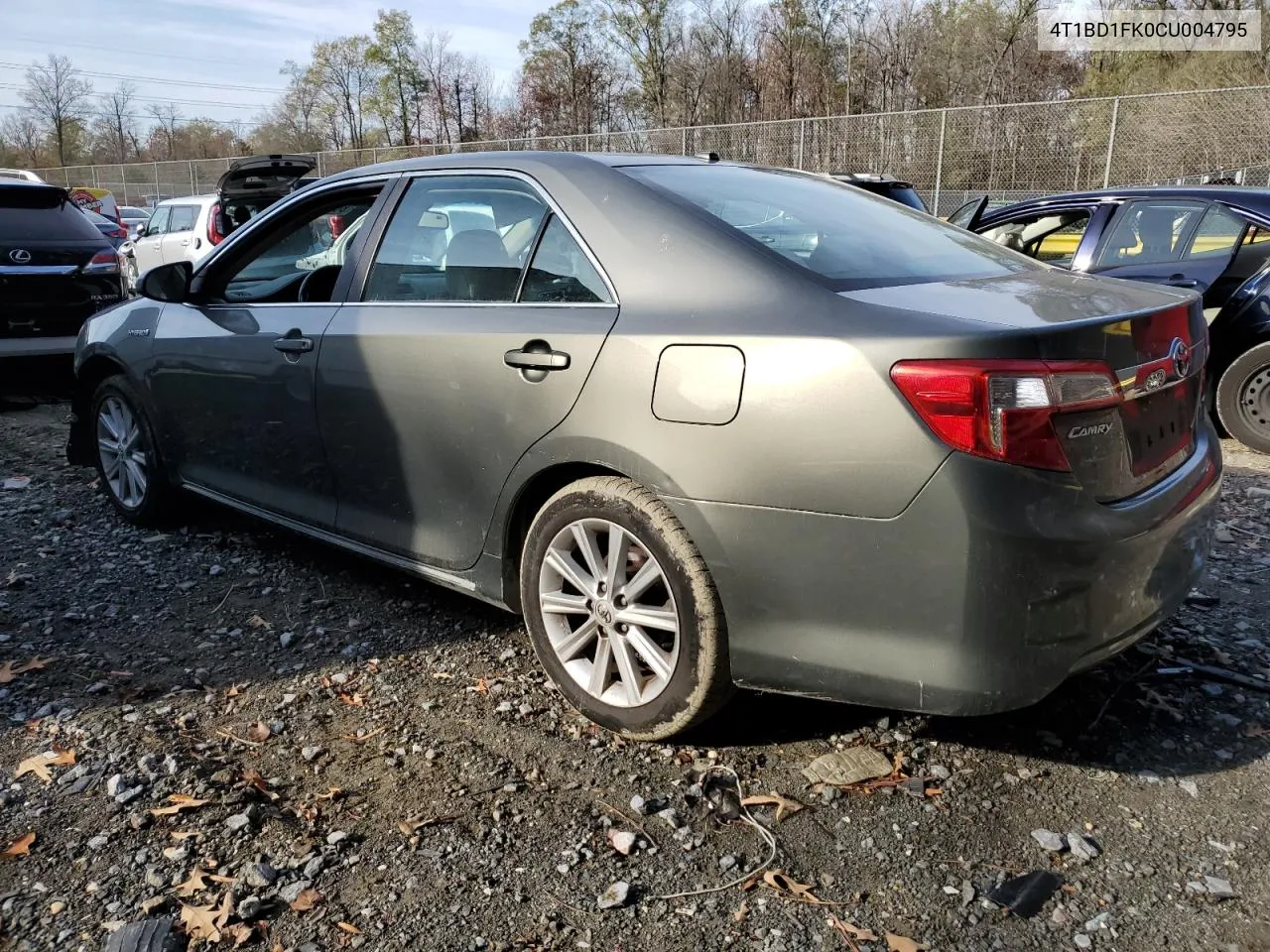 2012 Toyota Camry Hybrid VIN: 4T1BD1FK0CU004795 Lot: 80937654