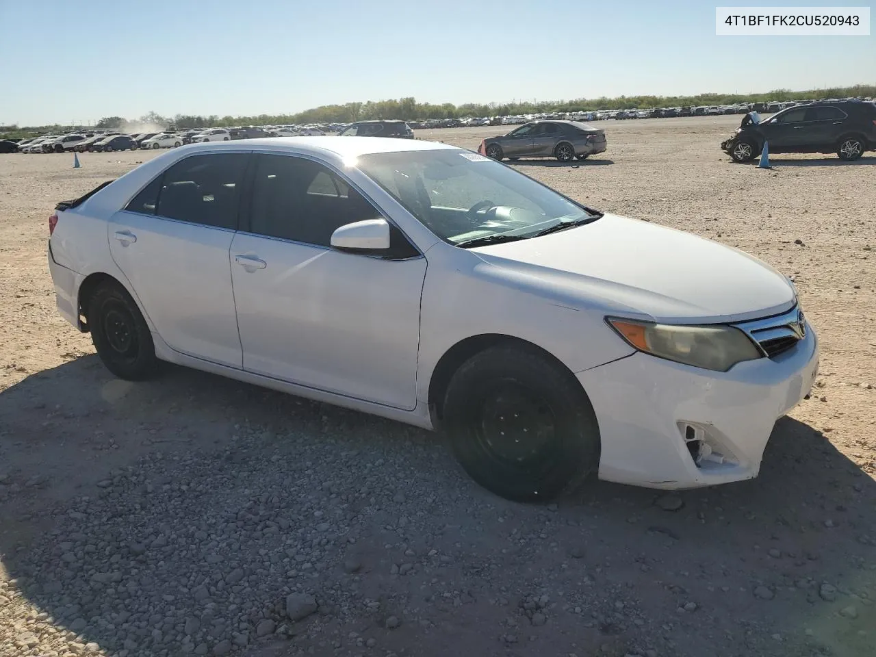 2012 Toyota Camry Base VIN: 4T1BF1FK2CU520943 Lot: 80993234