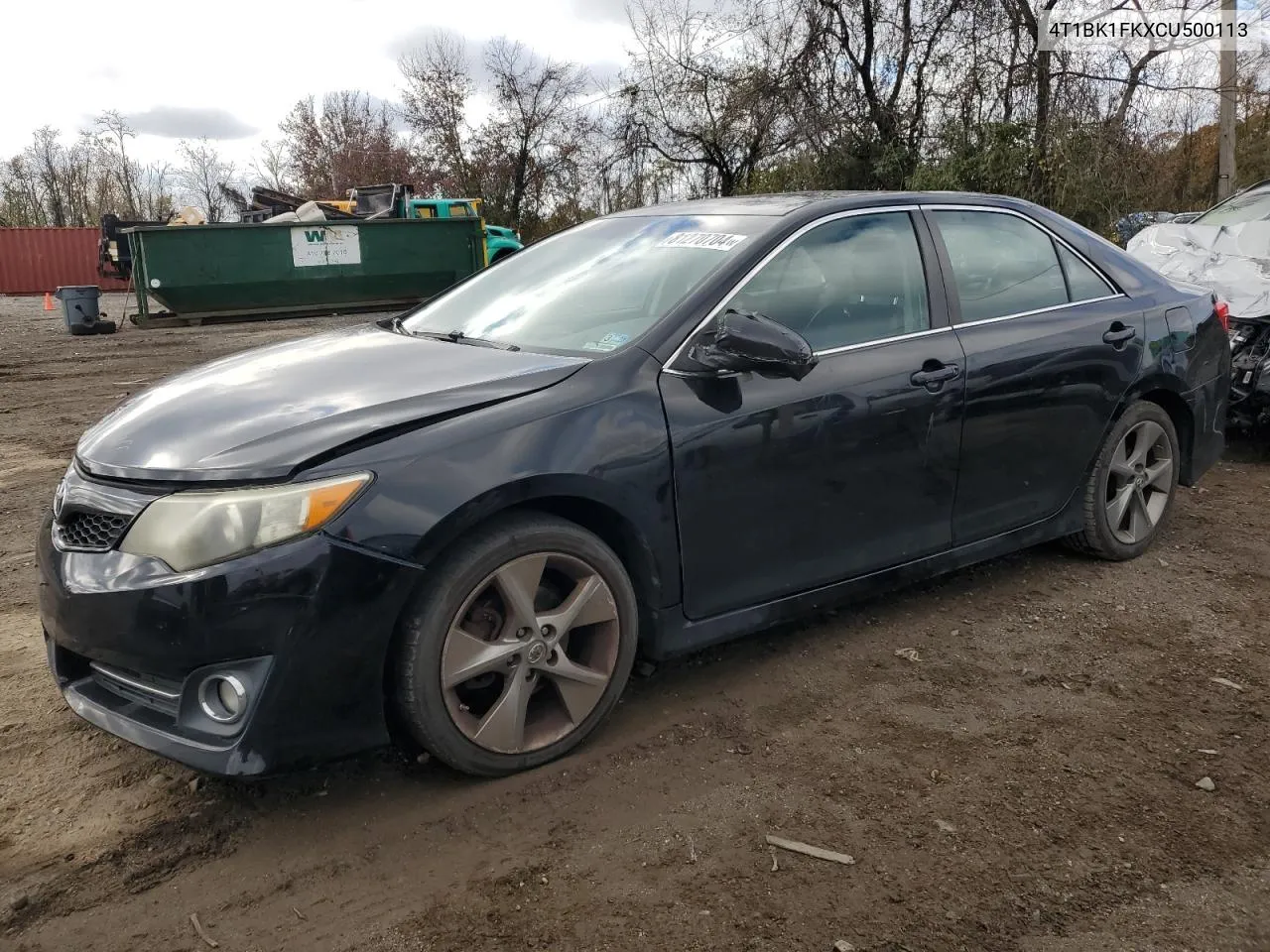 2012 Toyota Camry Se VIN: 4T1BK1FKXCU500113 Lot: 81270704