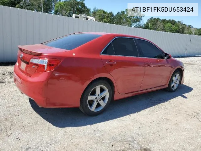 2013 Toyota Camry L VIN: 4T1BF1FK5DU653424 Lot: 57492204