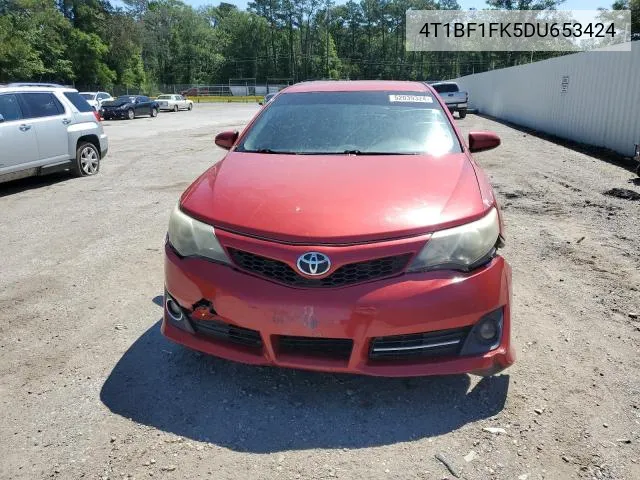 2013 Toyota Camry L VIN: 4T1BF1FK5DU653424 Lot: 57492204