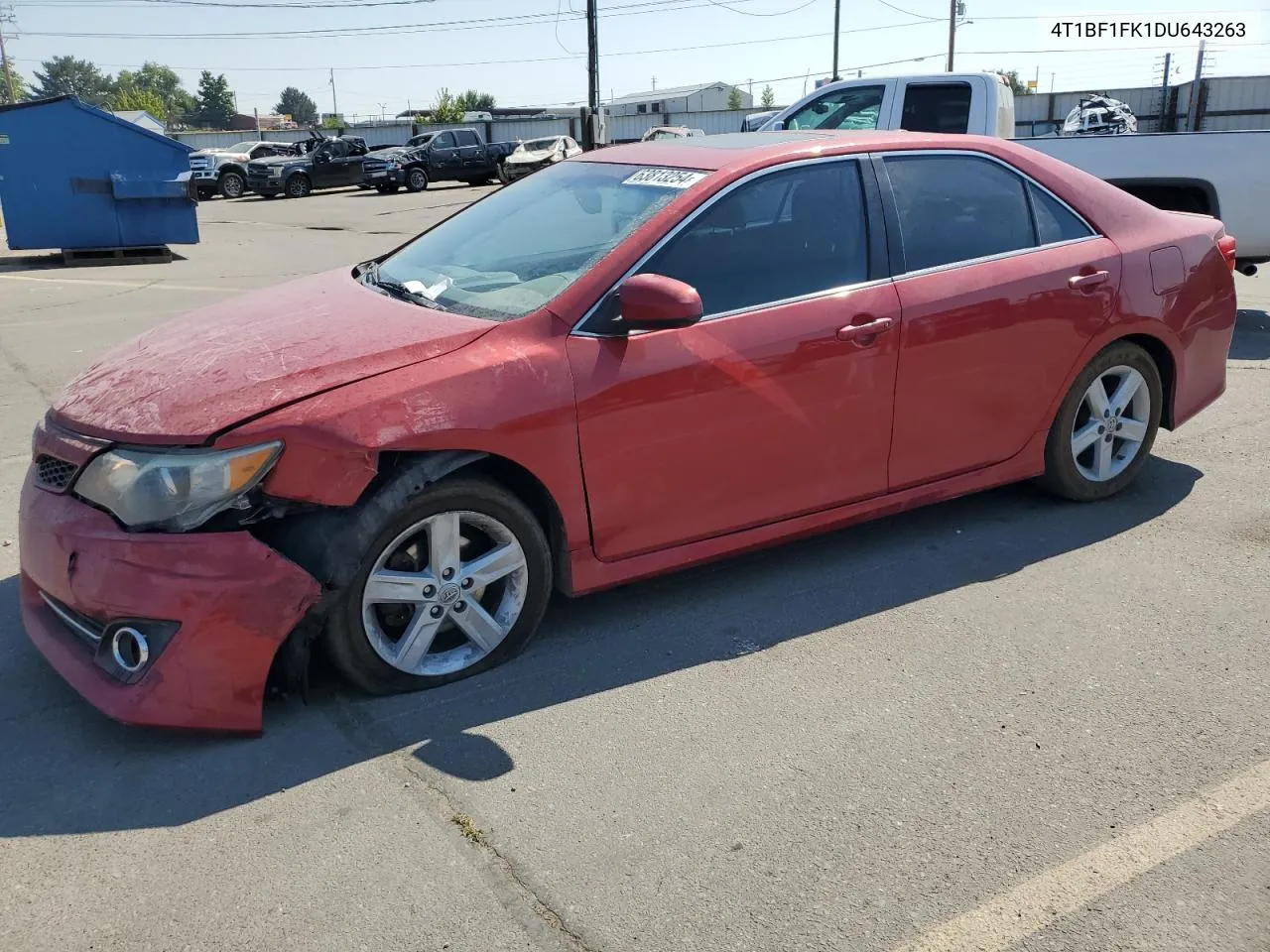 2013 Toyota Camry L VIN: 4T1BF1FK1DU643263 Lot: 63813254