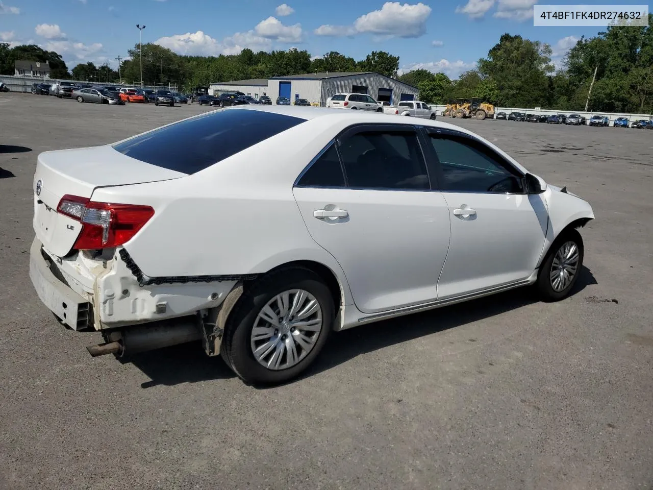 2013 Toyota Camry L VIN: 4T4BF1FK4DR274632 Lot: 68606924