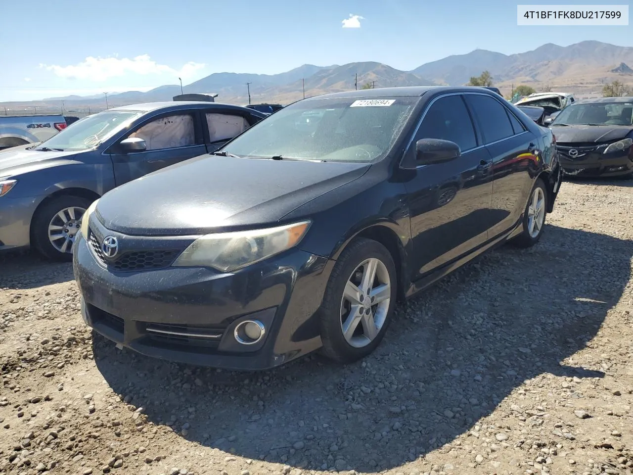 2013 Toyota Camry L VIN: 4T1BF1FK8DU217599 Lot: 72180694