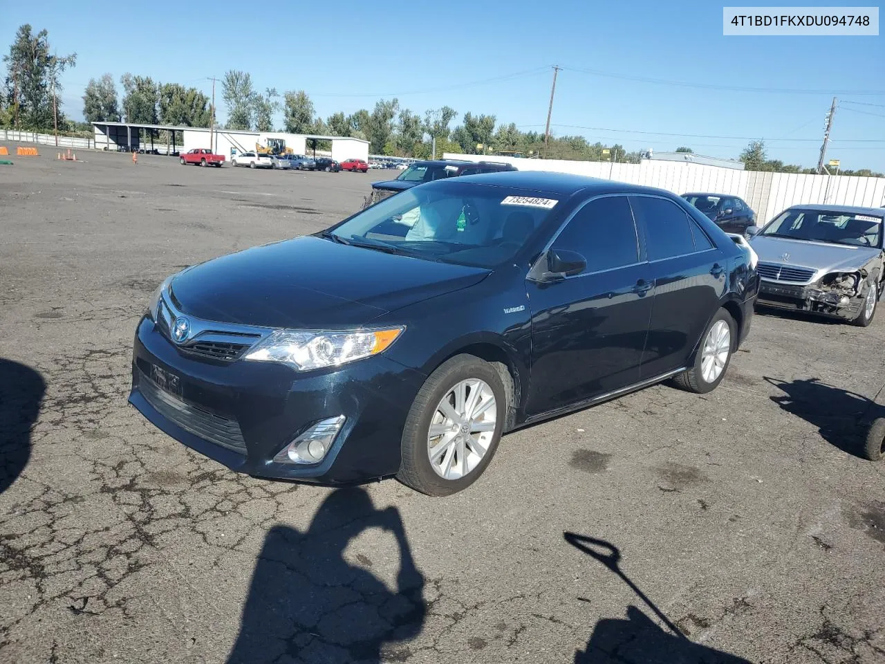 2013 Toyota Camry Hybrid VIN: 4T1BD1FKXDU094748 Lot: 73254824