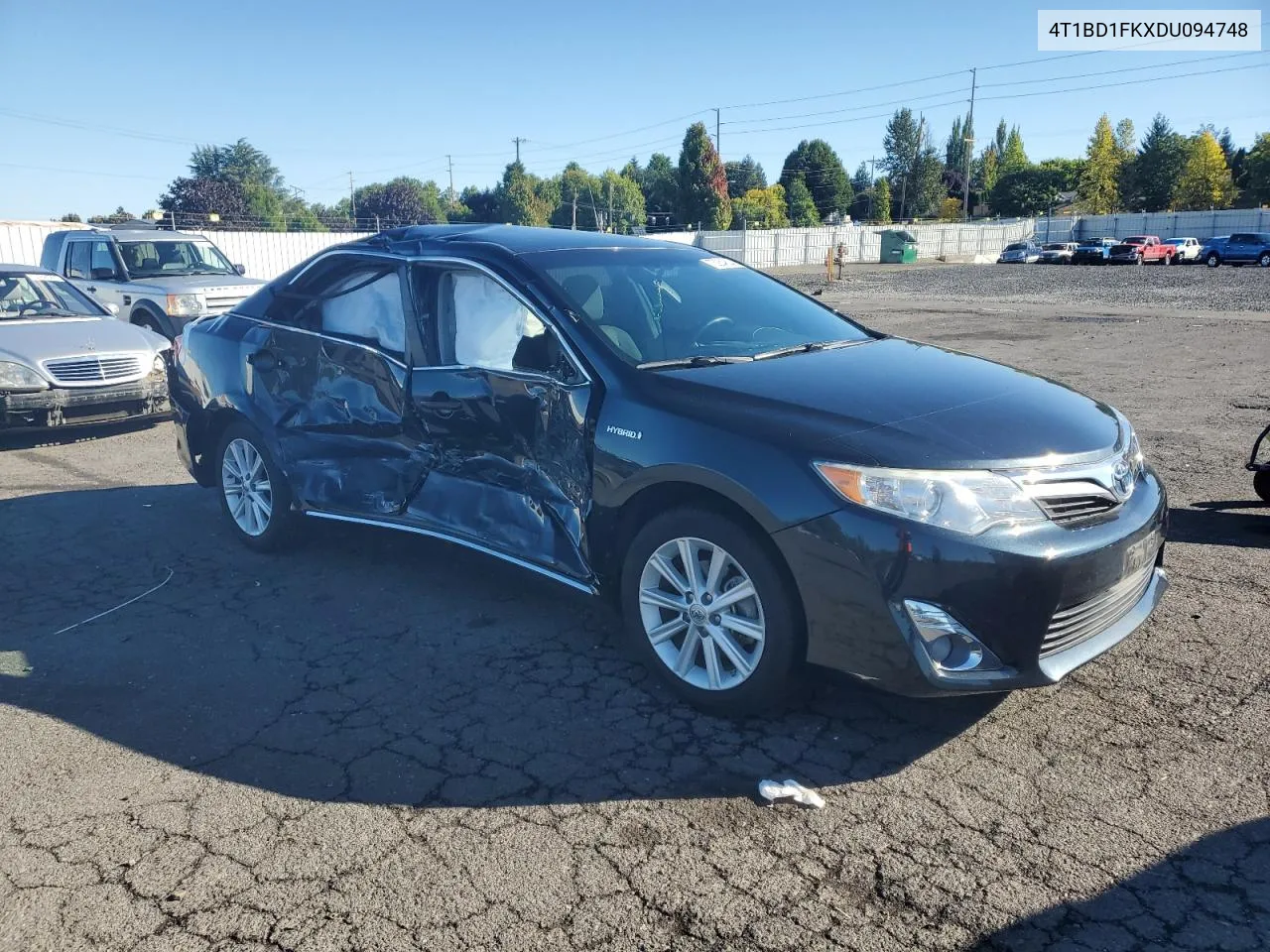 2013 Toyota Camry Hybrid VIN: 4T1BD1FKXDU094748 Lot: 73254824