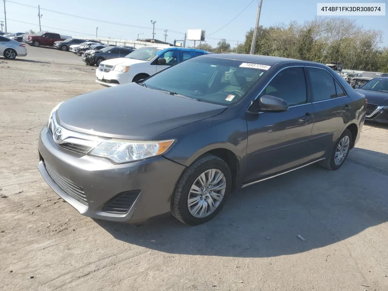 2013 Toyota Camry L VIN: 4T4BF1FK3DR308074 Lot: 74887254