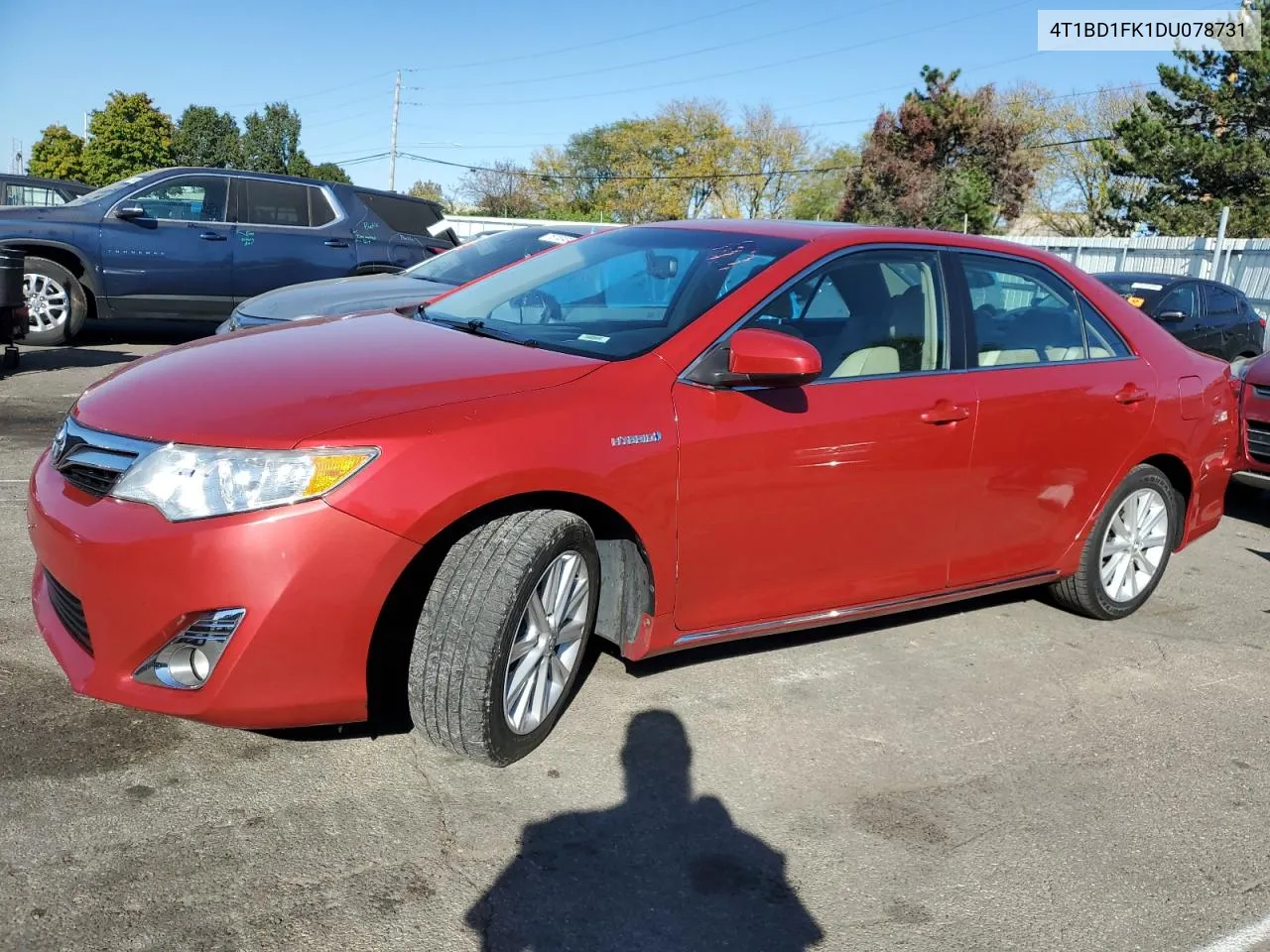 2013 Toyota Camry Hybrid VIN: 4T1BD1FK1DU078731 Lot: 75603854